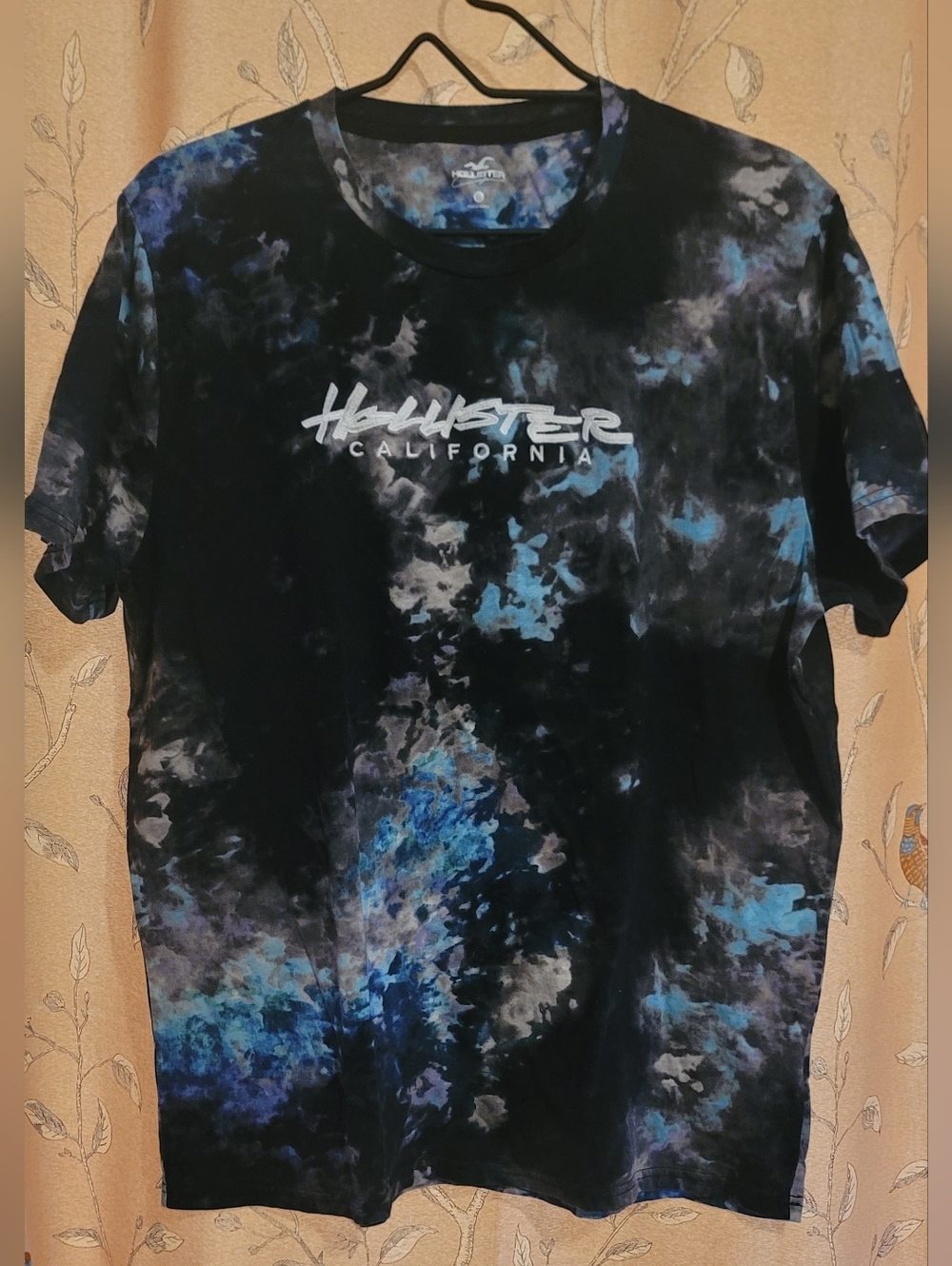 Hollister California Tie-Dye Logo Tee - Black & Blue